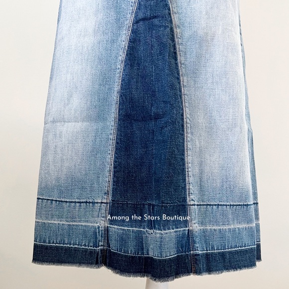 Extremely Rare Vintage Denim Floral Maxi Skirt ASO Phoebe Buffay in Friends - Picture 8 of 11